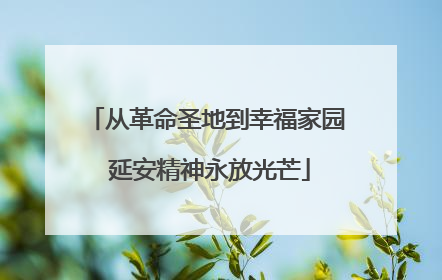 从革命圣地到幸福家园 延安精神永放光芒